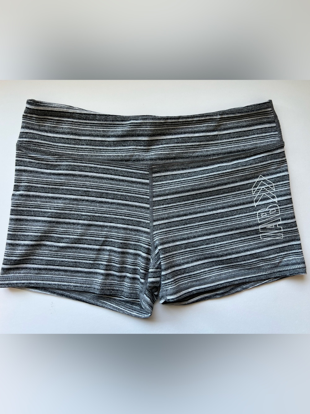 Gray Striped Athletic Spandex